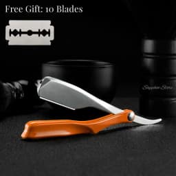Pro Salon Hair Shaving Razor Zinc Alloy Folding Razor ABS Handle Shaving Eyebrow Shaving Hairdressing With Free 10 Blades