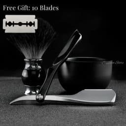 Pro Salon Hair Shaving Razor Zinc Alloy Folding Razor ABS Handle Shaving Eyebrow Shaving Hairdressing With Free 10 Blades