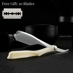 Pro Salon Hair Shaving Razor Zinc Alloy Folding Razor ABS Handle Shaving Eyebrow Shaving Hairdressing With Free 10 Blades