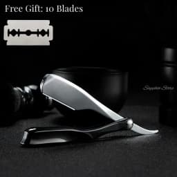 Pro Salon Hair Shaving Razor Zinc Alloy Folding Razor ABS Handle Shaving Eyebrow Shaving Hairdressing With Free 10 Blades