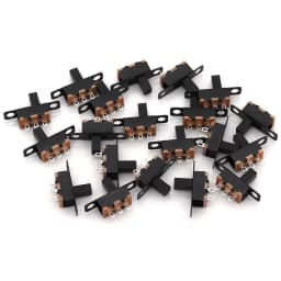 20-200pcs 50V 0.5A Mini Size Black SPDT Slide Switch for DIY Power Electronic Projects SS12F15 ON-OFF Toggle Switch Handle 6mm