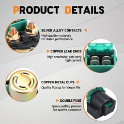 Motorcycle Starter Solenoid Relay for Honda CH150 CRF150 CRF230 NX250 NX650 VTR250 CBR400RR CBR600 CBR1000 CBX1000 CMX450 GB500