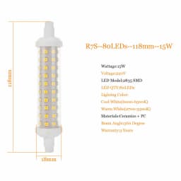 10w 15w 20w R7S Floodlight LED Lamps SMD 2835 78mm 118mm 135mm Dimmable LED Light Bulb 220V Energy Saving Replace Halogen Light
