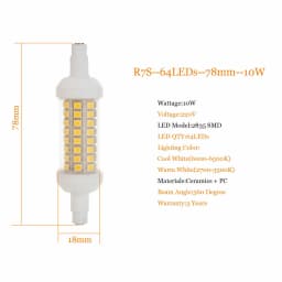 10w 15w 20w R7S Floodlight LED Lamps SMD 2835 78mm 118mm 135mm Dimmable LED Light Bulb 220V Energy Saving Replace Halogen Light