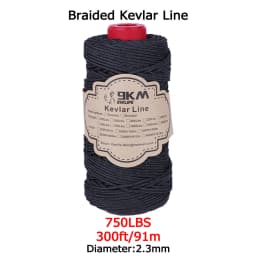 Braided Kevlar Line Black 50-1500 Lbs Fishing Assist Rope High Strength Kite Flying Line Outdoor Camping Hiking Refractory Rope