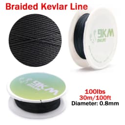 Braided Kevlar Line Black 50-1500 Lbs Fishing Assist Rope High Strength Kite Flying Line Outdoor Camping Hiking Refractory Rope
