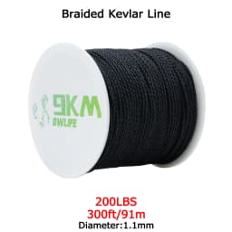 Braided Kevlar Line Black 50-1500 Lbs Fishing Assist Rope High Strength Kite Flying Line Outdoor Camping Hiking Refractory Rope