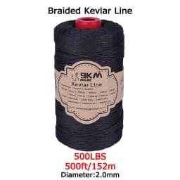 Braided Kevlar Line Black 50-1500 Lbs Fishing Assist Rope High Strength Kite Flying Line Outdoor Camping Hiking Refractory Rope