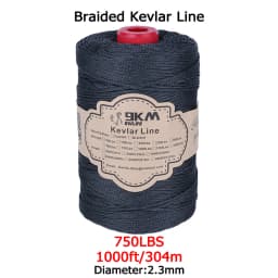 Braided Kevlar Line Black 50-1500 Lbs Fishing Assist Rope High Strength Kite Flying Line Outdoor Camping Hiking Refractory Rope