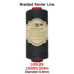 Braided Kevlar Line Black 50-1500 Lbs Fishing Assist Rope High Strength Kite Flying Line Outdoor Camping Hiking Refractory Rope