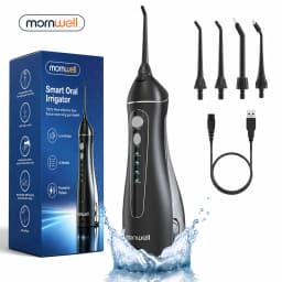 Portable F18 Water Flosser 4 Modes Water Floss USB Rechargeable 4 Nozzles Oral Water Jet 200ml Water Tank Waterproof