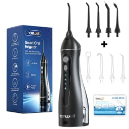 Portable F18 Water Flosser 4 Modes Water Floss USB Rechargeable 4 Nozzles Oral Water Jet 200ml Water Tank Waterproof