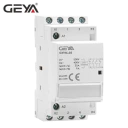 GEYA Din Rail Automatic Modular Household Contactor AC230V 4P 25A 4NO 2NO2NC 3NO1NC 50/60Hz