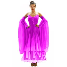 Ballroom Dance Dress Standard Skirt Competition Dress Costumes Performing Dress Customize Adult Children Blue Sparkly Rhinestone