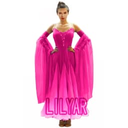 Ballroom Dance Dress Standard Skirt Competition Dress Costumes Performing Dress Customize Adult Children Blue Sparkly Rhinestone