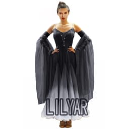 Ballroom Dance Dress Standard Skirt Competition Dress Costumes Performing Dress Customize Adult Children Blue Sparkly Rhinestone