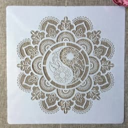 30*30cm Mandala Geometry Taiji DIY Layering Stencils Wall Painting Scrapbook Coloring Embossing Album Decorative Template