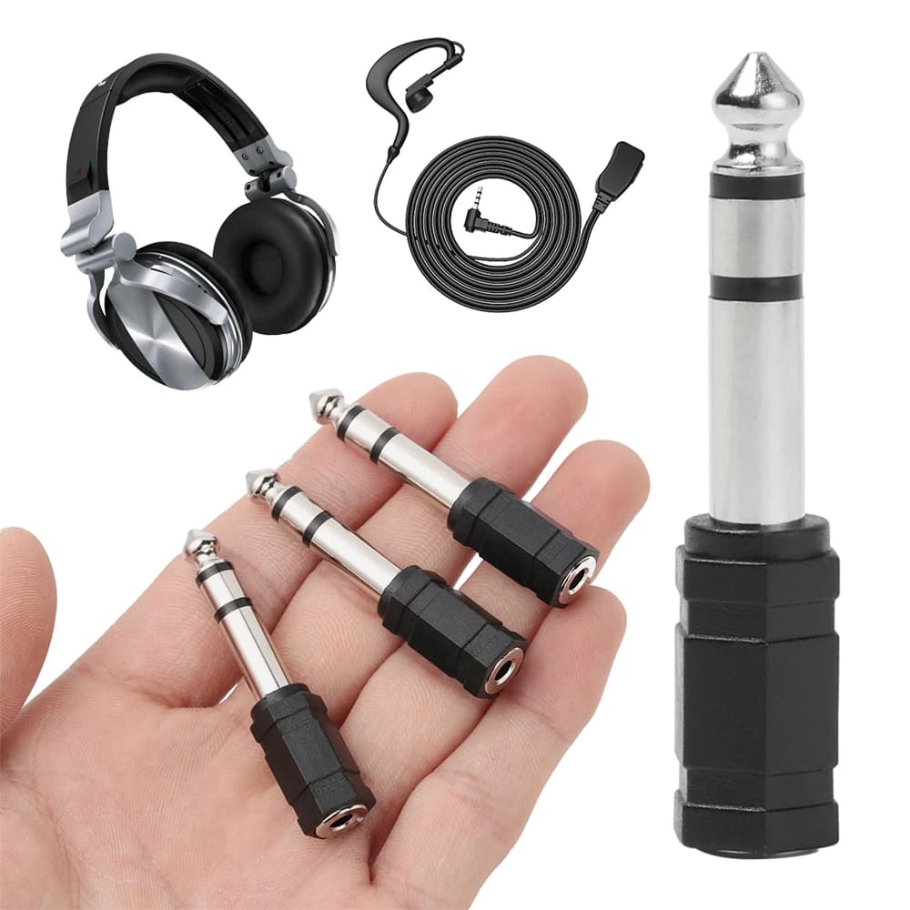1PC 3.5mm Jack to 6.35mm Earphone Cable Adapter Audio Splitter Converter Headphone Plug Adapter Microphone Jack Audio Cable