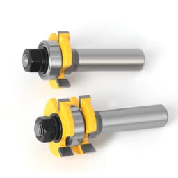 Tongue and Groove Router Bit Set 1/4' X 1/4' - 1/2' Shank Shaker Woodworking Chisel Cutter Tool
