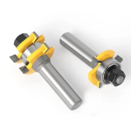 Tongue and Groove Router Bit Set 1/4' X 1/4' - 1/2' Shank Shaker Woodworking Chisel Cutter Tool