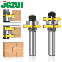 Tongue and Groove Router Bit Set 1/4' X 1/4' - 1/2' Shank Shaker Woodworking Chisel Cutter Tool