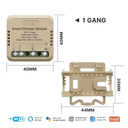 MOES Mini Tuya WiFi/Zigbee Smart Switch/Dimmer Module DIY Module Light Switch 1/2 Gang Remote Control Work Alexa Google Home