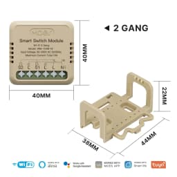 MOES Mini Tuya WiFi/Zigbee Smart Switch/Dimmer Module DIY Module Light Switch 1/2 Gang Remote Control Work Alexa Google Home