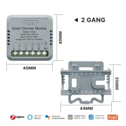 MOES Mini Tuya WiFi/Zigbee Smart Switch/Dimmer Module DIY Module Light Switch 1/2 Gang Remote Control Work Alexa Google Home