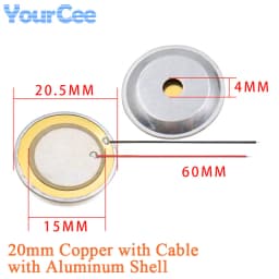 10pcs/lot Piezoelectric Piezo Ceramic Wafer Plate Sounder Buzzer Loudspeaker Sensor Dia 12MM/15MM/18MM/20MM/27MM/35MM/50MM/23MM