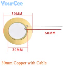 10pcs/lot Piezoelectric Piezo Ceramic Wafer Plate Sounder Buzzer Loudspeaker Sensor Dia 12MM/15MM/18MM/20MM/27MM/35MM/50MM/23MM