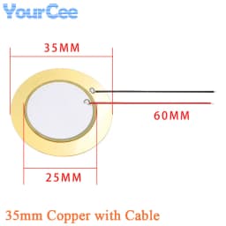 10pcs/lot Piezoelectric Piezo Ceramic Wafer Plate Sounder Buzzer Loudspeaker Sensor Dia 12MM/15MM/18MM/20MM/27MM/35MM/50MM/23MM