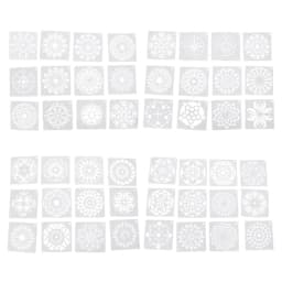 48pcs/set Mandala Stencils DIY Painting Scrapbook Coloring Embossing Album Decor