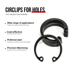 NINDEJIN 5-50pcs C Type Internal Circlip Retaining Rings for Hole Stainless Steel Carbon Steel Circlip Snap Rings DIN472