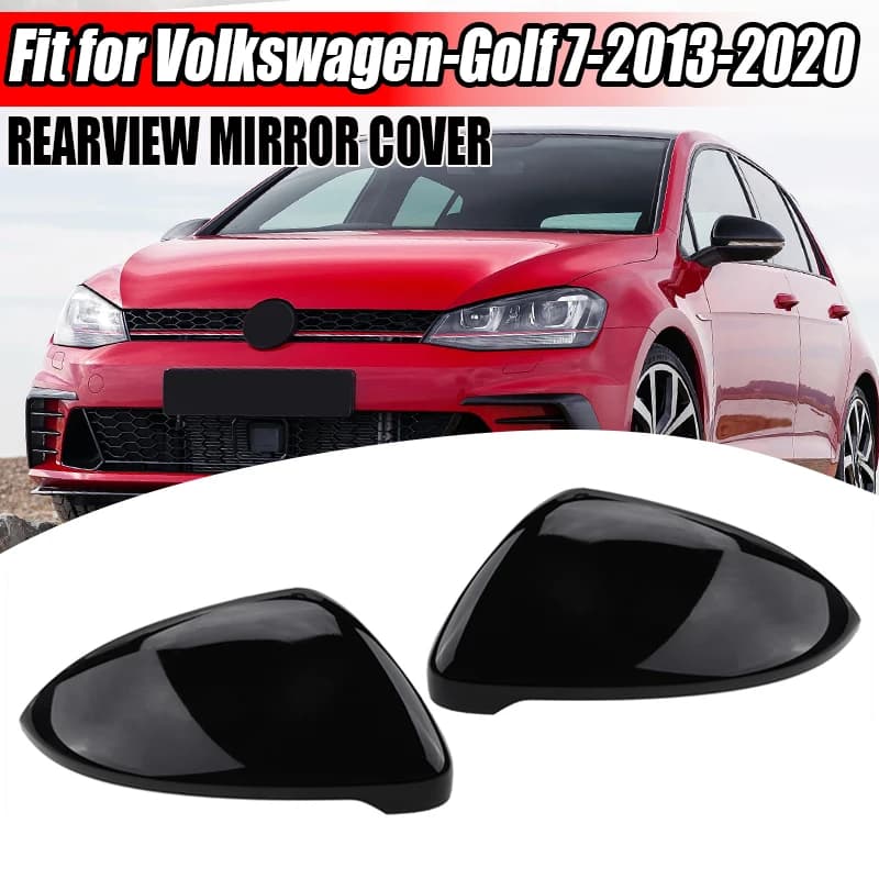 Replacement Rearview Mirror Cover Housing For VW Golf 7 MK7 MK7.5 GTI GTD 2013-2018 Black/White/Carbon Look Side Wing Mirror Cap