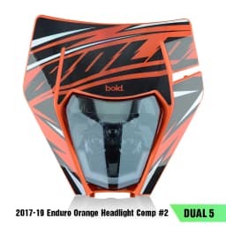 PowerZone Motorcycle Headlight Headlamp Head Light Supermoto Fairing For KTM EXC SXF MX Dirt Bike Enduro Headlight