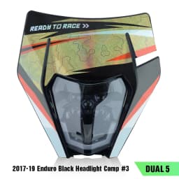 PowerZone Motorcycle Headlight Headlamp Head Light Supermoto Fairing For KTM EXC SXF MX Dirt Bike Enduro Headlight
