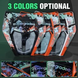 PowerZone Motorcycle Headlight Headlamp Head Light Supermoto Fairing For KTM EXC SXF MX Dirt Bike Enduro Headlight