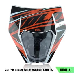 PowerZone Motorcycle Headlight Headlamp Head Light Supermoto Fairing For KTM EXC SXF MX Dirt Bike Enduro Headlight