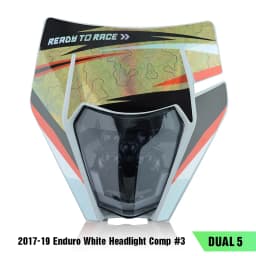 PowerZone Motorcycle Headlight Headlamp Head Light Supermoto Fairing For KTM EXC SXF MX Dirt Bike Enduro Headlight