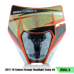 PowerZone Motorcycle Headlight Headlamp Head Light Supermoto Fairing For KTM EXC SXF MX Dirt Bike Enduro Headlight