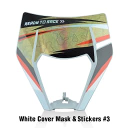 PowerZone Motorcycle Headlight Headlamp Head Light Supermoto Fairing For KTM EXC SXF MX Dirt Bike Enduro Headlight