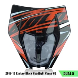 PowerZone Motorcycle Headlight Headlamp Head Light Supermoto Fairing For KTM EXC SXF MX Dirt Bike Enduro Headlight
