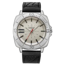XINEW Brand Watches For Men Cheap Fashion Leather Band Simple Sports Gifts Quartz Watch Erkek Barato Saat Relogio Masculino 2024