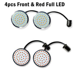 iJDM White/Amber 1157 Full LED Turn Signal Light Bulbs For Davidson Touring Electra Glide Road King Sportster Motorcycles
