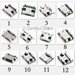 20-60pcs 5 Pin SMT Socket Connector Micro USB Type B Female Placement 12 Models SMD DIP Socket Connector