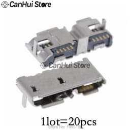 20-60pcs 5 Pin SMT Socket Connector Micro USB Type B Female Placement 12 Models SMD DIP Socket Connector