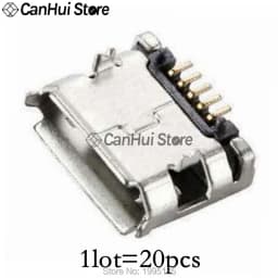 20-60pcs 5 Pin SMT Socket Connector Micro USB Type B Female Placement 12 Models SMD DIP Socket Connector