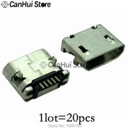 20-60pcs 5 Pin SMT Socket Connector Micro USB Type B Female Placement 12 Models SMD DIP Socket Connector