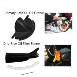 Motorcycle Transmission Crankcase Fill Funnel Primary Case Oil Fill Funnel Cover Sealing O-Ring For Harley Touring Dyna Softail