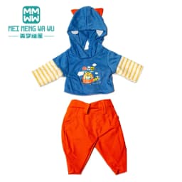 Clothes for Doll Fit 43-45cm Toy New Born Doll Accessories Fashion Knitted Suit, Cartoon Suit